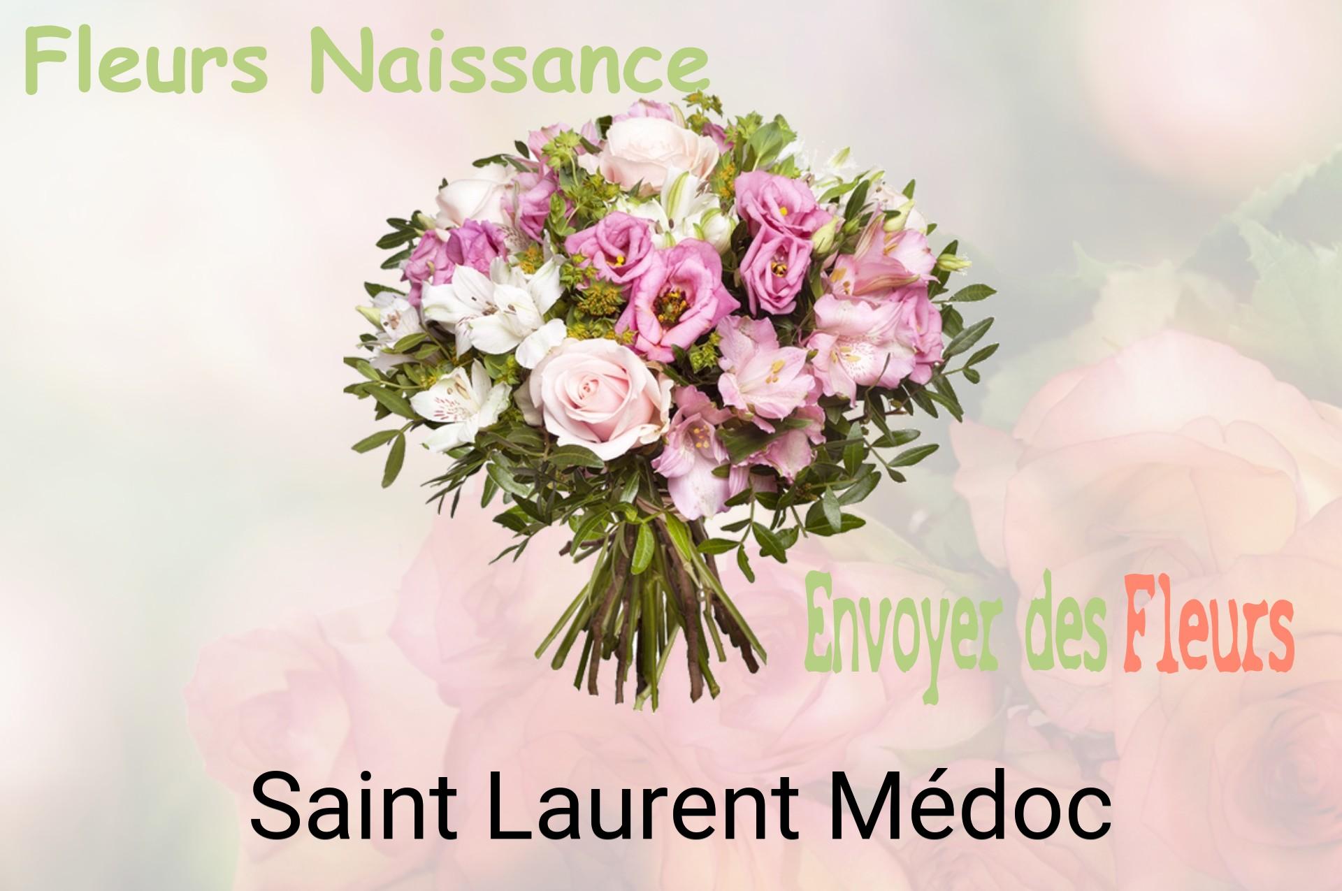 Bouquet de fleurs de naissance livré à Saint-Laurent-Médoc